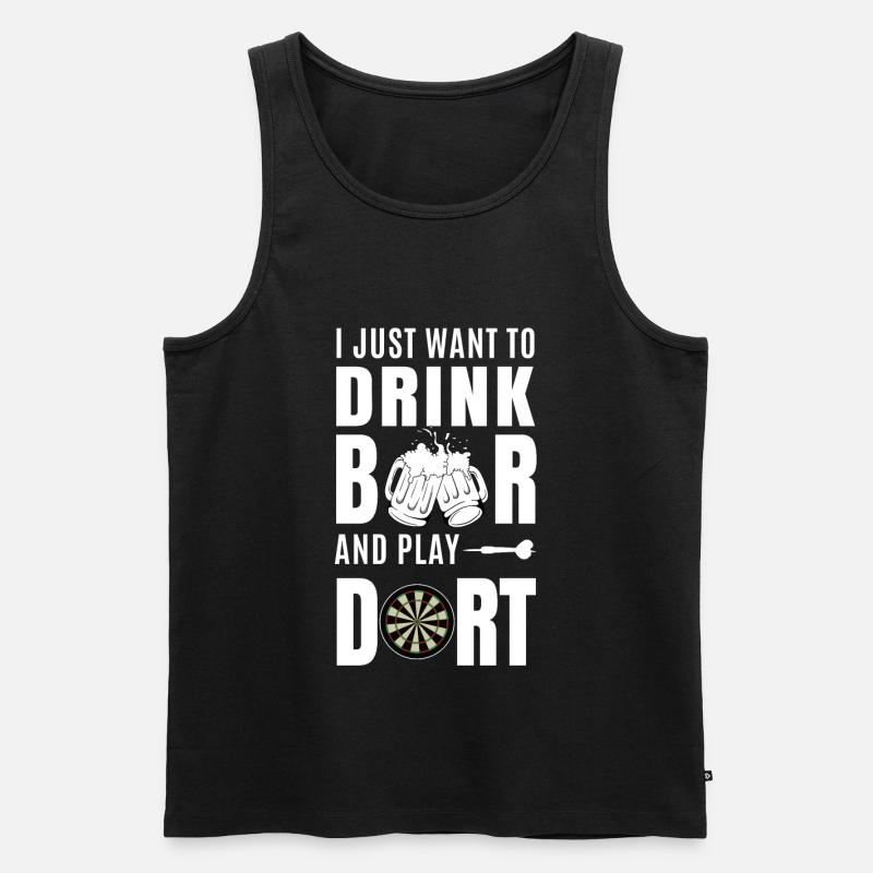 Dart - Männer Premium Bio Tank Top - Schwarz