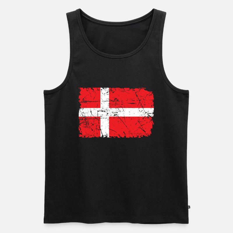 Dänemark - Männer Premium Bio Tank Top - Schwarz