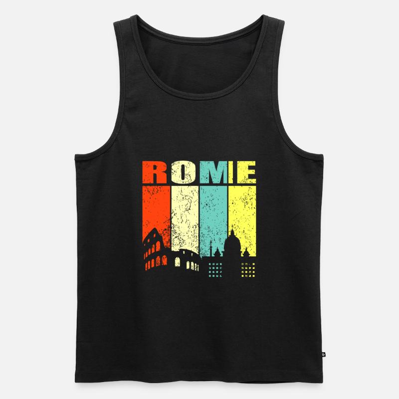 Rom - Männer Premium Bio Tank Top - Schwarz