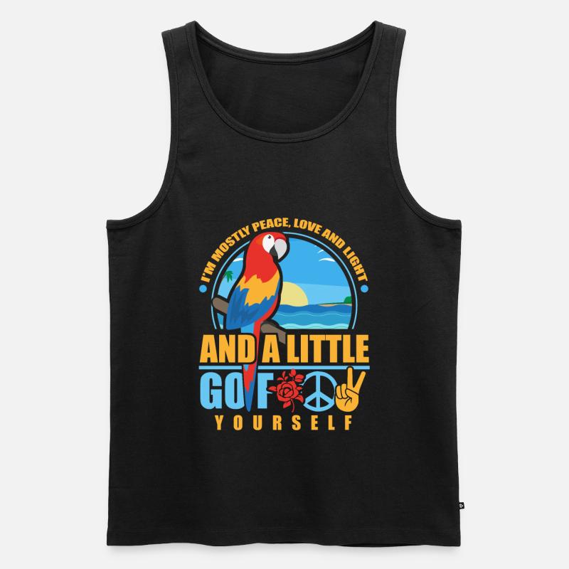 Papagei - Männer Premium Bio Tank Top - Schwarz