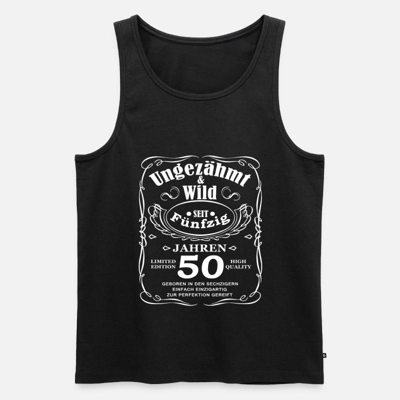 50. Geburtstag - Männer Premium Bio Tank Top - Schwarz