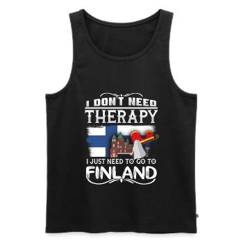 Finland - Men's Premium Organic Tank Top - black - Front - AI Model Male 178 light (178cm)