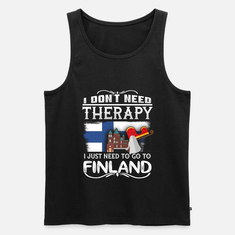 Finnland - Männer Premium Bio Tank Top - Schwarz