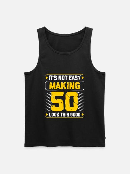 50th birthday - Men's Premium Organic Tank Top - black