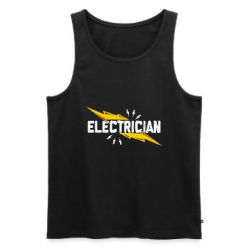 Elektriker - Männer Premium Bio Tank Top - Schwarz - Vorne - Michal (187cm)