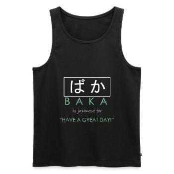 Japan - Männer Premium Bio Tank Top - Schwarz - Vorne - Michal (187cm)