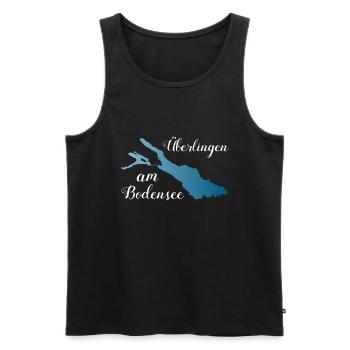 Überlingen am Bodensee Urlaub am See Souvenir - Männer Premium Bio Tank Top - Schwarz - Vorne - AI Model Male 178 light (178cm)
