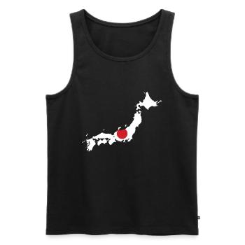 Japan - Männer Premium Bio Tank Top - Schwarz - Vorne - AI Model Male 178 light (178cm)