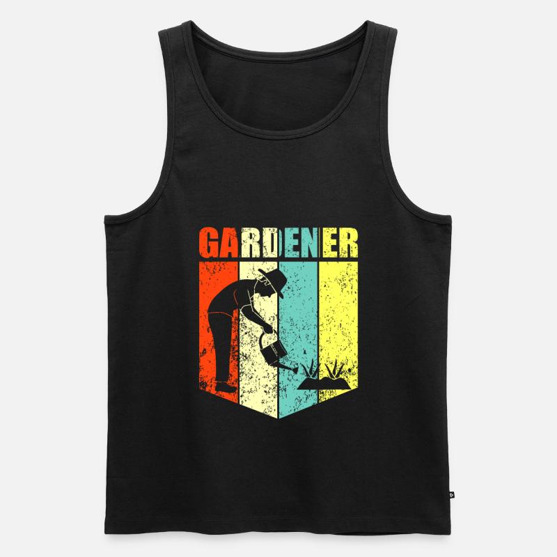 Gärtner - Männer Premium Bio Tank Top - Schwarz