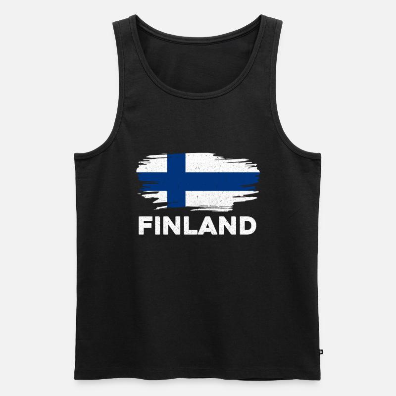 Finnland - Männer Premium Bio Tank Top - Schwarz