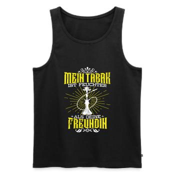 Shisha - Männer Premium Bio Tank Top - Schwarz - Vorne - Michal (187cm)