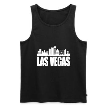 Las Vegas - Männer Premium Bio Tank Top - Schwarz - Vorne - Michal (187cm)