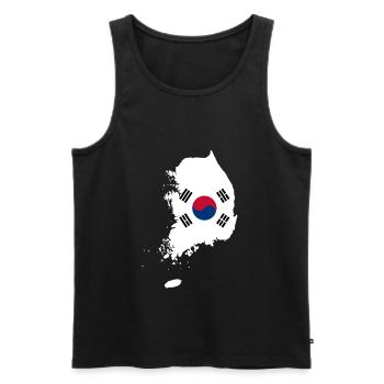 Korea - Débardeur bio Premium Homme - noir - Devant - Michal (187cm)