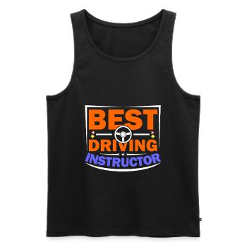 driving instructor - Men's Premium Organic Tank Top - black - Front - AI Model Male 178 light (178cm)