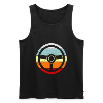 Auto - Männer Premium Bio Tank Top - Schwarz - Vorne - AI Model Male 178 light (178cm)