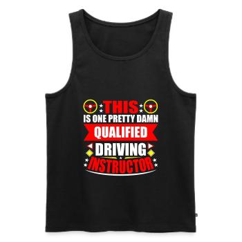 driving instructor - Men's Premium Organic Tank Top - black - Front - AI Model Male 178 light (178cm)