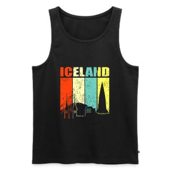 Island - Männer Premium Bio Tank Top - Schwarz - Vorne - Michal (187cm)