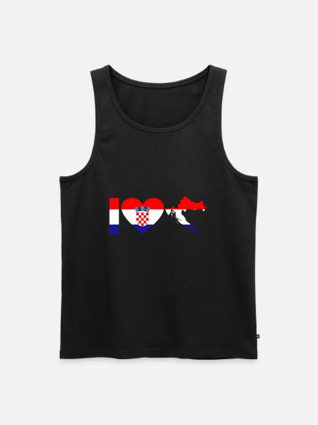 Croatia - Men's Premium Organic Tank Top - black
