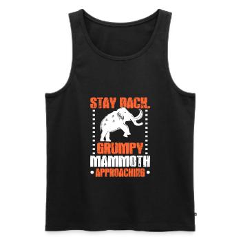 mammoth - Men's Premium Organic Tank Top - black - Front - Michal (187cm)
