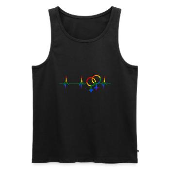 LGBT Gay Lesbisch Regebogen Ehe Gerechtigkeit Gesc - Männer Premium Bio Tank Top - Schwarz - Vorne - AI Model Male 178 light (178cm)