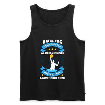 Wasserball - Männer Premium Bio Tank Top - Schwarz - Vorne - Michal (187cm)