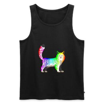 LGBT - Männer Premium Bio Tank Top - Schwarz - Vorne - AI Model Male 178 light (178cm)