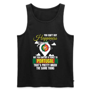 Portugal - Männer Premium Bio Tank Top - Schwarz - Vorne - Michal (187cm)