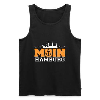 Hambourg - Débardeur bio Premium Homme - noir - Devant - Michal (187cm)