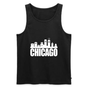 Chicago - Débardeur bio Premium Homme - noir - Devant - Michal (187cm)