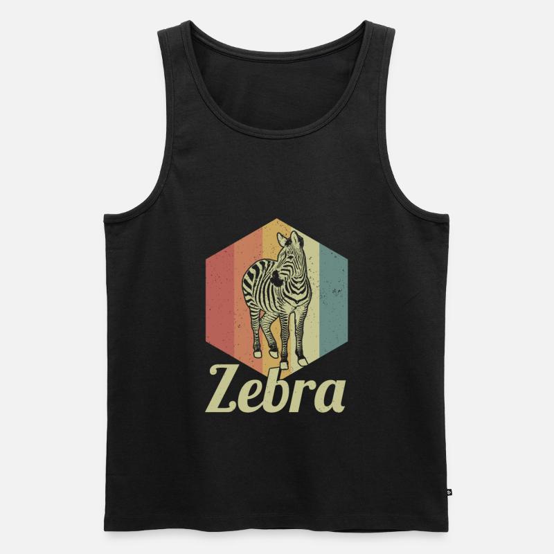 Zebra - Männer Premium Bio Tank Top - Schwarz