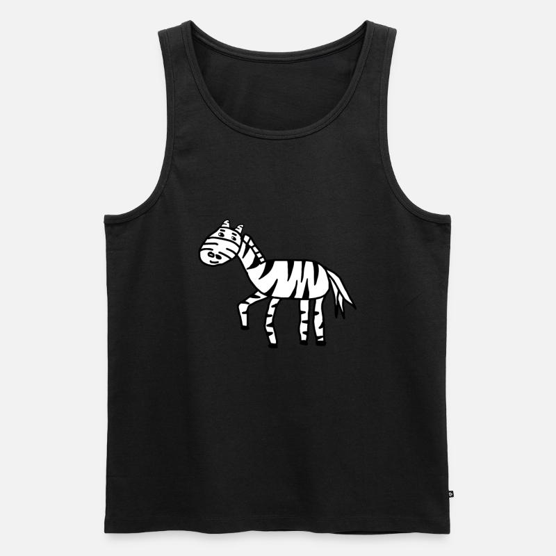 Zebra - Männer Premium Bio Tank Top - Schwarz