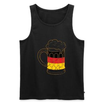 Deutschland - Männer Premium Bio Tank Top - Schwarz - Vorne - Michal (187cm)
