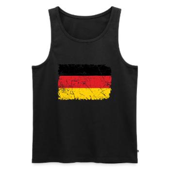 Deutschland - Männer Premium Bio Tank Top - Schwarz - Vorne - Michal (187cm)