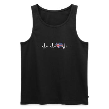 Iceland - Men's Premium Organic Tank Top - black - Front - Michal (187cm)