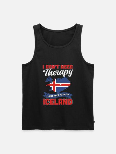Iceland - Men's Premium Organic Tank Top - black