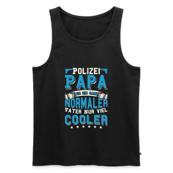 Polizei Polizist Polizeiauto Geschenk Geschenkidee - Männer Premium Bio Tank Top - Schwarz - Vorne - Michal (187cm)