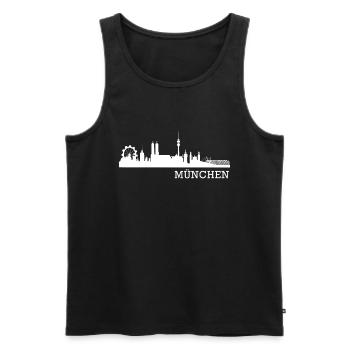 Munich - Débardeur bio Premium Homme - noir - Devant - Michal (187cm)