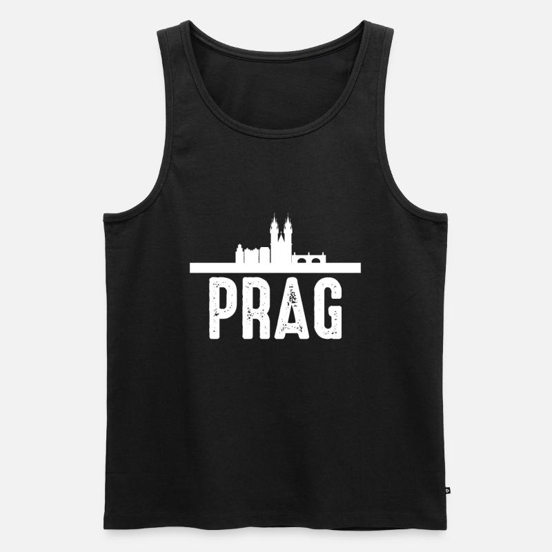 Prag - Männer Premium Bio Tank Top - Schwarz