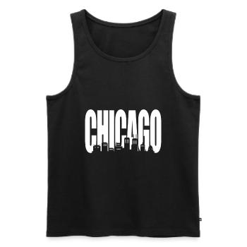 Chicago - Débardeur bio Premium Homme - noir - Devant - Michal (187cm)