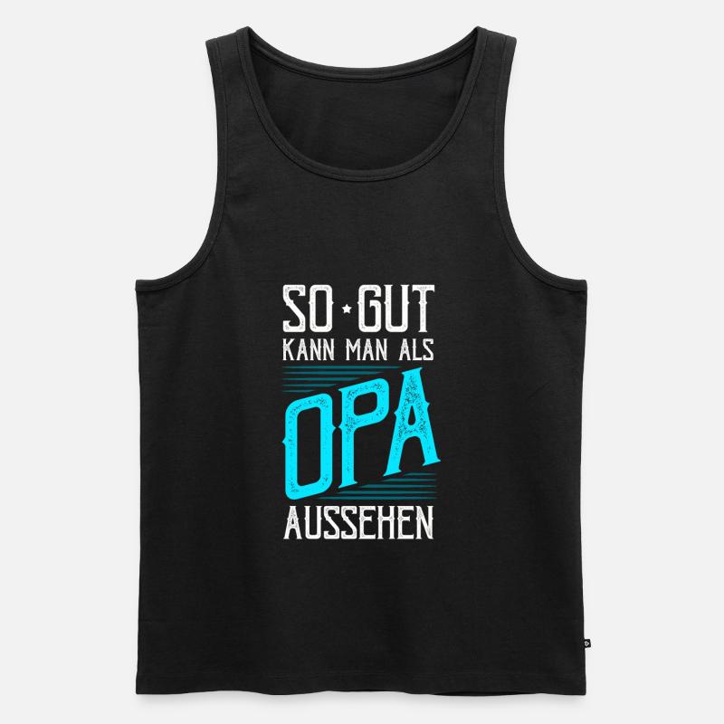 Opa - Männer Premium Bio Tank Top - Schwarz