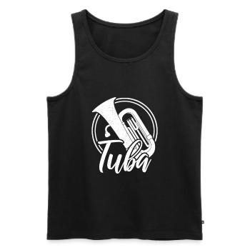 Tuba - Männer Premium Bio Tank Top - Schwarz - Vorne - Michal (187cm)