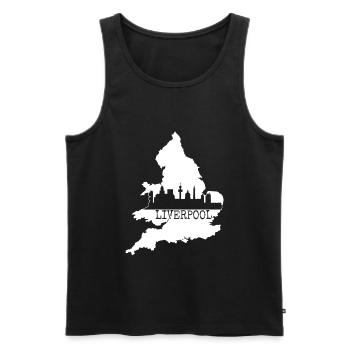 Liverpool - Männer Premium Bio Tank Top - Schwarz - Vorne - AI Model Male 178 light (178cm)