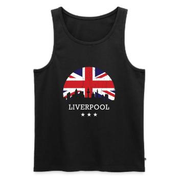 Liverpool - Männer Premium Bio Tank Top - Schwarz - Vorne - AI Model Male 178 light (178cm)