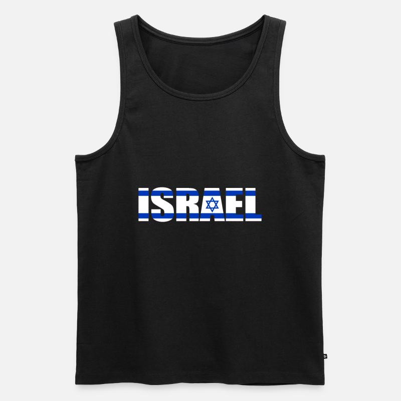 Israel - Männer Premium Bio Tank Top - Schwarz