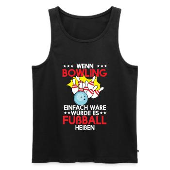 bowling - Men's Premium Organic Tank Top - black - Front - Michal (187cm)