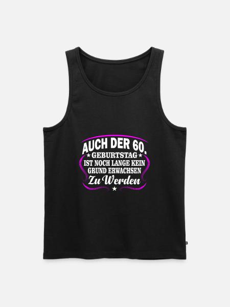 60th birthday - Men's Premium Organic Tank Top - black