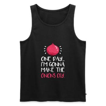 onion - Men's Premium Organic Tank Top - black - Front - Michal (187cm)