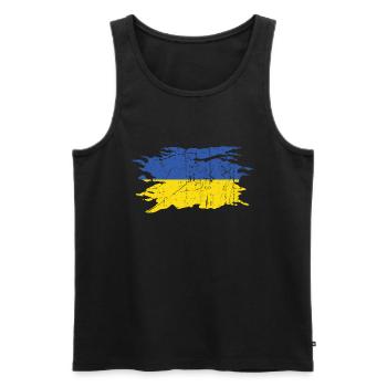 Ukraine - Débardeur bio Premium Homme - noir - Devant - AI Model Male 178 light (178cm)