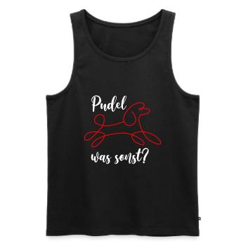 pudel - Ekologisk premium tanktopp herr - svart - Fram - Michal (187cm)