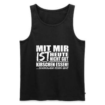 lustiger Spruch - Männer Premium Bio Tank Top - Schwarz - Vorne - Michal (187cm)